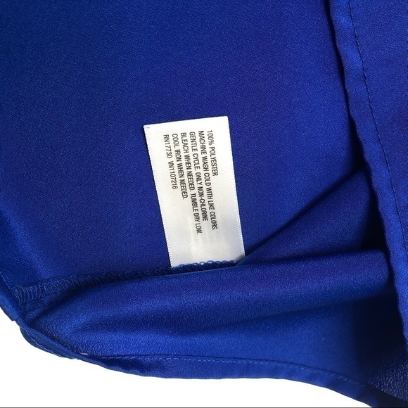 𝅺massimo Cobalt Blue Light Summer High Low Shimmer Flowy Office Dressy Tank Top - Picture 6 of 8